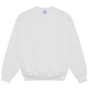 Sudadera Polar Ed Crewneck Patch Blanca